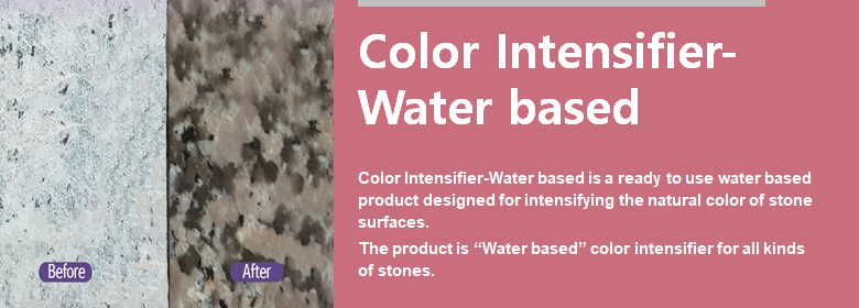 ConfiAd® Color Intensifier-Water based is a ready to use water based product designed for intensifying the natural color of stone surfaces.
The product is “Water based” color intensifier for all kinds of stones.